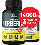 5-in-1 Berberine 14000mg with Ceylon Cinnamon Milk Thistle Turmeric Artichoke - 30:1 Concentrated Formula Berberine - 3 Month Supply - Immune Heart Support