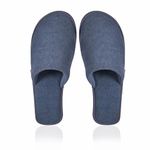 MIFUZI Men Home Slippers Winter House Indoor Bedroom Room Soft Warm Cloth Slippers Comfortable Lightweight Anti Skid FRENCH PIGEON BLUE 9