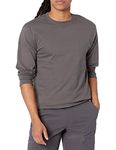 Hanes Men's Beefy Long Sleeve Shirt, Smoke Gray, L