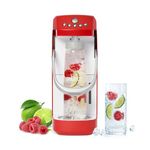 Spärkel Beverage System | Cherry Red Sparkling Water Maker That Uses Fresh, Natural Ingredients | Carbonated Water Machine with New No-Leak Seal | Soda Streaming Machine | 5 Unique Carbonation Levels