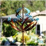 Winwindspinner Outdoor Metal Wind Spinner for Yard Garden - Large Kinetic Wind Sculptures Spinners Outdoor Decoration, Gift for Birthday, Anniversary, Housewarming, Christmas (W26 x H86)