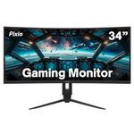 Pixio PXC348C 34 inch 144Hz UWQHD 3440 x 1440 Ultrawide USB-C Displayport 65W Charging 1440p 165Hz (Overclock) DCI P3 96% 34-inch 1ms AMD FreeSync Premium HDR Ultra Wide 1500R Curved Gaming Monitor