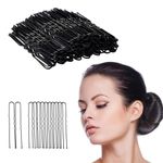 100 Pcs Pins Black, Hair Pins for Women Girls and Kids, Invisible Wave Hair clips Bulk, Bobby Pins，Hair Pins Kit Secure Hold Bobby Pins，Pain-Free Hairpins（2 Inch Black）