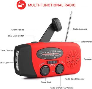 SOLARBABY Emergency Weather Radio – Portable Hand Crank AM/FM NOAA Alert