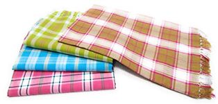 Mps Cotton Multicolor Cool Bath Towel- Pack of 4 Pieces (30x60 Inch, Pink, Blue, C Green, Gold)