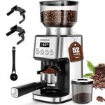 Aigostar Professional Conical Burr Coffee Grinder - 52 Precise Settings, Electric Burr Mill for Espresso, Drip, French Press, Adjustable & Automatic, Stainless Steel - Flavour