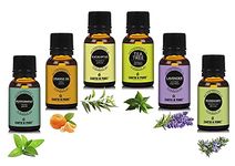 Earth N Pure Essential Oils(Peppermint, Sweet Orange, Eucalyptus, Tea tree, Lavender & Rosemary)Pack Of 6 (15 ml each)100% Pure, Undiluted, Natural And Therapeutic Grade- Perfect for Aromatherapy,More