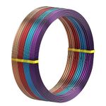 131ft/ 40m Color Aluminum Craft Wire, Thin Metal Wire for Craft, 18 Gauge 1mm Flexible Bendable Metal Wire for Jewellery Making, Floral Making, Sculpting, Wrapping and DIY Crafts