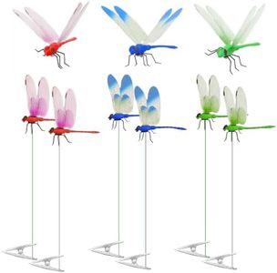 Siunoh Dragonfly Clip Bug Repe Llent - 3D Dragonfly Clips,6 Pack Garden Decor Deer and Horse Fly Deterrent for Indoor/Outdoor Garden