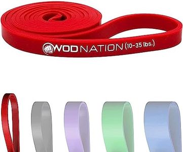 WOD Nation Resistance Bands for Men & Women - Thick Exercise Band - Stretch Bands for Exercise, Strength Training, Yoga, Stretching, Pull Up Assist, Pilates (4.5-15kg resistance, Beginner, Single)