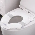 Portable Potty Training Seat，Upgraded Non-Slip-Anti pinch buttocks, One-handed Removal Folding Travel Potty Seat for Toddlers & Kids, Suitable for multi shaped toilets (Gray)