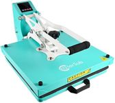 ColorSub Heat Press Machine for T-Shirt 15x15, Digital Industrial Quality Heat Press Machine Clamshell Transfer Sublimation Print Press Machine Teal