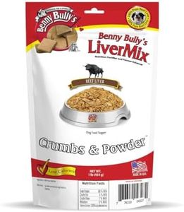 Benny Bullys LiverMix Crumbs & Powder 1Lb - Freeze Dried Beef Liver Dog Treats, High Protein, Low Fat, Nutrient Rich, Healthy Snack for Dogs, All Natural Ingredients - (454g)