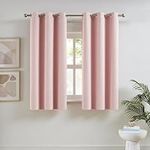 DUALIFE Baby Pink Curtains Panels f