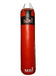 USI UNIVERSAL THE UNBEATABLE 626L Punching Bag, 626L Immortal Super Leather Filled Boxing Bag, Thick Leather Canvas Laminated, D-ring At Bottom, 25mm Foam Lining For Body Feel (45Kg, Height 150cm)