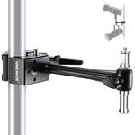 NEEWER Super Clamp with 6" Extension Arm, 5/8" Stud, 2.4" Jaw Grip Heavy Duty Crab Pole Clamp for Round Pipe Flat Surface, for Photography Studio Camera Lighting Mounting, Max Load 33lb/15kg