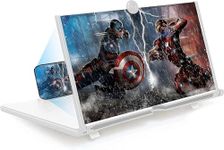 Ant Warrior Mobile Phone Screen Magnifier, 14 Inch 3D HD Screens Magnifying Lens, Foldable Against Blue Light Screen Magnifier for All Smartphones, for Watching Film Videos (White)