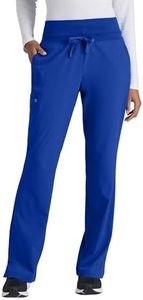BARCO One Stride Classic Fit Scrub Pant for Women – Cobalt, 5-Pocket Mid-Rise Pants w/ 360 Spandex Stretch, Moisture Wicking, Anti-Static and Quick-Shed – Large, Tall Fit