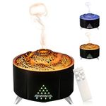 Volcano Humidifier Upgraded Flame Diffuser: 350ml Spray Humidifier with 2 Modes Fire Mist Waterless Auto Shut Off Aroma Diffusers for Home, Office or Gym(Red & Blue)