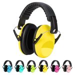 Kriogor Ear Defenders Children Noise Cancelling Headphones Passive Sound-Blocking Earmuffs 26dB SNR, Adjustable Kids Ear Defenders Protector for 2+ Year Old Boys Girls Autism Toddlers Children(Yellow)