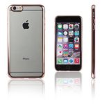 Xcessor Flex Ultra Slim TPU Gel Hybrid Case for Apple iPhone 6 and 6S with Colorful Edges. Clear/Light Pink