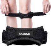 CAMBIVO 2 Pack Patella Tendon Knee Strap, Knee Support Brace for Women Men, Adjustable Band for Hiking, Soccer, Basketball, Baseball, Running, Tennis, Volleyball, Squats