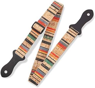 Levy's Leathers Cork Mandolin, Ukulele, and Guitar Strap; Folk Instruments Series - Stripe (MX23ALL-001)