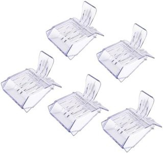 Flexzion Clip para reina (5 piezas) de clips de plástico transparente para jaula de abejas, extractor de cajas de trampa de abeja con una mano, herramienta de apicultura para apicultores