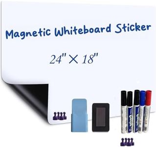 FALLELF Magnetic White Board Sticker - Adhesive Backing Dry Erase Board for Wall Whiteboard Contact Paper for Office Home Magnetic Dry Erase Board (24'' x 18'')