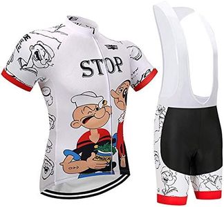 Moxilyn Ropa de Ciclismo Para Hombre Traje de Bicicleta Conjunto de Verano Top + Bib Shorts Acolchados, Almohadilla de Asiento de Gel 9D Para Montar En Bicicleta Conjunto Cómodo y De Secado Rápido