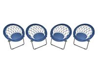 ZENITHEN LIMITED Blue Bungee Chairs (Pack of 4)