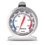 Oven Thermometer 50-300°C/100-600°F, Oven Grill Fry Chef Smoker Thermometer Instant Read Stainless Steel Thermometer Kitchen Cooking Thermometer for BBQ Baking