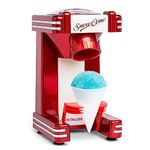 Nostalgia Snow Cone Shaved Ice Machine - Makes 20 Icy Treats - Includes 1 Reusable Plastic Cup - Retro Red