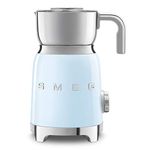 Smeg MFF01PBUK 600ml Milk Frother, 6 Pre Set Functions, Tritan Lid and Measuring Cup, 500W, Pastel Blue