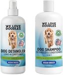 We Love Doodles Dog Shampoo & Detangler Spray for Dogs - Goldendoodle & Doodle Shampoo, Dog Dematting Spray & Leave in Conditioner for Dogs, for Sensitive Skin & Matted Hair, Ocean Breeze, Total 32oz