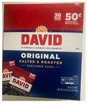David Original Salted & Roasted Sunflower Seeds (0.9 Oz Bags) 36 Count