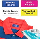 25 x Iron on Name Labels for Clothes Labels for Kids (37 x 15 mm) Waterproof Personalised Name Tags for Clothes Nursery Papa Prints®