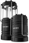 SUBOOS Camping Lanterns Battery Operated [2 Pack] - 2X Brighter LED Camping Light Lamp with Magnetic Base and Foldable Hook for Hanging, Portable for Hurricane, Emergency, Home, Shed and More
