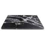 Diflart Natural Marble Stone Cutting Board for Kitchen, 16x20 Inch, Black, Marble Slab Pastry Board Large with Non-Slip Feet for Cheese, Charcuterie, Dough Chocolate, Pack of 1 Piece