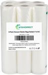 WishDirect Vacuum Sealer Machine Bags Rolls (6 Rolls), 11 Inch X 16 Feet Fit Inside Machine Heavy Duty Embossed Food Storage Saver Bags Rolls Compatible with Sous Vide and FoodSaver (Total 100 Feet)