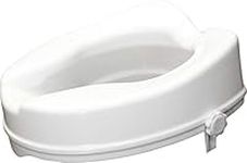 Aidapt Raised Toilet Seat with 2" or 4" Elevation, Sturdy Comfortable Construction, Easy to Fit Lock on System with no Tools Required, (Eligible for VAT Relief)