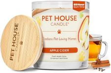 One Fur All, Pet House Candle - 100% Soy Wax Candle - Pet Odor Eliminator for Home - Non-Toxic and Eco-Friendly Air Freshening Scented Candles (Pack of 1, Apple Cider)