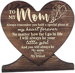 Mom Birthday Gifts, Mom Friend Gifts, Gift Wood Heart, Wood Signs Quote for Crafts, Mothers Day Gift, Unique Gift Idea for Her from Daughter, Wood Signs Quote for Crafts, Meaningful Gifts for Mom