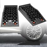 Donext Car Ramps for Easy Vehicle Maintenance and Safe Lifting, Sturdy, Lightweight, Low Profile Car Ramps for Jack Support, Heavy Duty Tire Ramps for Low Chassis Cars, 2 PCS