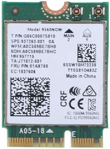 Wireless WiFi Card for Intel 9560AC NGW, 1730Mbps 2.4G/5G Dual Band Bluetooth 5.0 Network Card for Samsung/Dell/Sony/ACER/ISUS/MSI/Clevo/Terransforce/Hasee