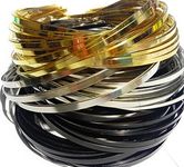 GOLDEN SILVER BLACK 8 PCS FOR EACH COLOUR METAL MAADE POLISHED AND PENTED HAIRBAND FOR MAKING FLOWEAL CARTOON OR FANCY HEADBBAND