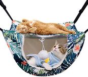 TIRTI Cat Cage Hammock, Double Layer Soft Plush Hanging Pet Bed, Suitable for Indoor Cats Kitten Ferret Hamster Rabbit or Small Animals, 2 Level Comfortable Hammock Bed for Spring/Summer/Winter