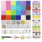 16800pcs Glass Seed Beads for Bracelet Making Kit, 24 Colors 2mm Small Glass Beads Tiny Waist Beads Friendship Bracelet Making kit for Girls Jewelry Making DIY Craft Bracelet Necklaces