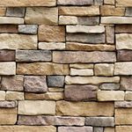 Yancorp Stone Wallpaper Rock Self-Adhesive Contact Paper Peel and Stick Backsplash Wall Panel Removable Home Decoration (18"x394")