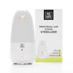 PEESAFE Menstrual Cup Steam Steriliser Cleaner | Sanitise Menstrual Cups & Discs, Kegel Balls with Ease | Menstrual Cup Steriliser Machine | Sterilises in 3-5 mins & Switches Off Automatically